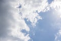 Beautiful blue sky with sunbeams and clouds. Sun rays Royalty Free Stock Photo
