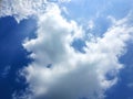 Beautiful blue sky white cloud in cloudy day. Royalty Free Stock Photo