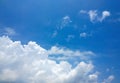 Beautiful blue sky white cloud in cloudy day. Royalty Free Stock Photo