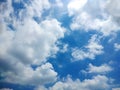 Beautiful blue sky white cloud in cloudy day. Royalty Free Stock Photo