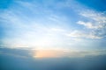 Beautiful blue sky with white cloud