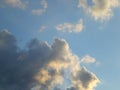 beautiful blue sky with white clouds