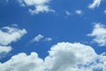 Beautiful blue sky with white clouds