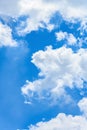 beautiful blue sky with white clouds in morning vertical composition Royalty Free Stock Photo