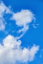 beautiful blue sky with white clouds in morning vertical composition Royalty Free Stock Photo