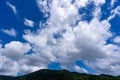 Beautiful blue sky white clouds nature environment background