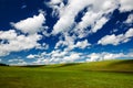 The beautiful blue sky and white clouds