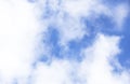 Beautiful blue sky with white clouds on a sunny day. Abstract background for layouts, templates, presentations, computers and