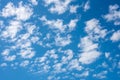 Beautiful blue sky with white clouds texture background Royalty Free Stock Photo