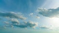 Beautiful blue sky and white cumulus clouds abstract background. Cloudscape background. Sky and clouds on sunny day. Nice weather Royalty Free Stock Photo