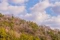 Beautiful blue sky with white puffy clouds Royalty Free Stock Photo