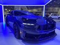Beautiful Blue Sleek Ford Mustang at the Auto Show in Washington DC