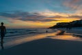 Blue sunset sky at Blue Mountain Beach