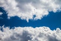 Celestial Navy Blue Sky With Clouds