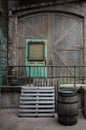 A beautiful blue vintage doorway