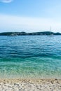 Beautiful blue water, beach in Croatia