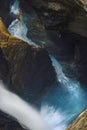 Beautiful blue waterfall. TrÃÂ¼mmelbach FÃÂ¤lle, Switzerland