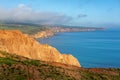 the beautiful blue waters and yellow cliff faces on the fleurieu peninsula at sellicks beach south australia on july 14 2020 Royalty Free Stock Photo