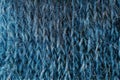Beautiful blue wool knitted texture for clothes Royalty Free Stock Photo