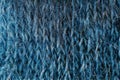 Beautiful blue wool knitted texture for clothes Royalty Free Stock Photo