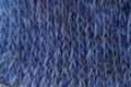 Beautiful blue wool knitted texture for clothes Royalty Free Stock Photo