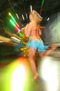 Beautiful blur dance. Young athletes dancers of dance sport Federation of Saint Petersburg. Royalty Free Stock Photo