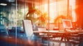 Beautiful blurred background of a light modern office interior Royalty Free Stock Photo