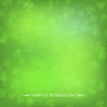 Beautiful blurred clover background for st patrick`s day