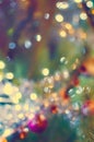 Beautiful blurred multicolored christmas background with bokeh. Royalty Free Stock Photo