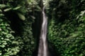 Beautiful blurred waterfall in tropical rainforest.