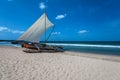 Beautiful boat in the beach in Trincomalee