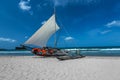 Beautiful boat in the beach in Trincomalee