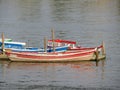 Beautiful boats colorful river water wood floating fun fishing