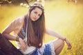 Beautiful bohemian woman portrait