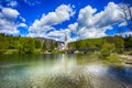 Bohinj lake in Slovenia landscape.