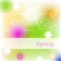 Beautiful bokeh spring floral illustration
