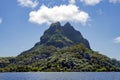 Beautiful Bora-Bora island in the Leeward group of the Society Islands of French Polynesia. Royalty Free Stock Photo