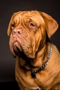 Beautiful bordeaux dogue dog , left side profile Royalty Free Stock Photo