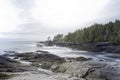 Beautiful Botanical Beach - Long exposure,Port Renfrew.Vancouver island Royalty Free Stock Photo