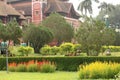 Botanical Garden View with colorful flowers in Kerala Royalty Free Stock Photo