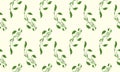 Beautiful Botanical leaf, with seamless floral pattern background design Royalty Free Stock Photo
