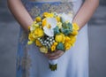 Beautiful bouquet in the the bride's hands