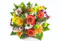 Beautiful bouquet of different flowers arrange by florist