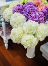 Beautiful bouquet of flowers in a wedding salon Royalty Free Stock Photo