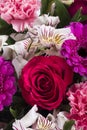 Beautiful bouquet of many colorful flowers Royalty Free Stock Photo