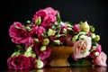 Beautiful bouquet of pink lisianthus flowers Royalty Free Stock Photo