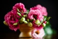 Beautiful bouquet of pink lisianthus flowers Royalty Free Stock Photo