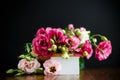 Beautiful bouquet of pink lisianthus flowers Royalty Free Stock Photo