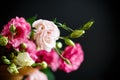 Beautiful bouquet of pink lisianthus flowers Royalty Free Stock Photo