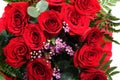 Beautiful bouquet of red roses